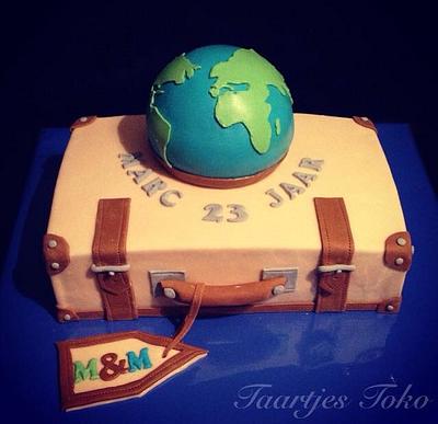 Suitcase around the world  - Cake by Taartjes Toko 