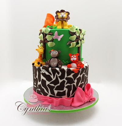 Jungle themed cake - Cake by Cynthia Jones