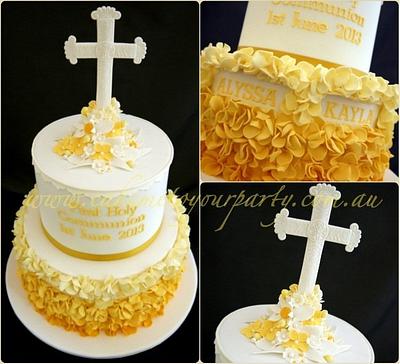 First Holy Communion Cake - Cake by Leah Jeffery- Cake Me To Your Party