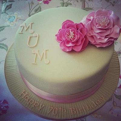 Peony rose birthday cake - Cake by LREAN