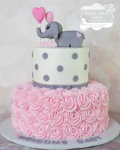 Elephant & Roses - Cake by Sugar Sweet Cakes