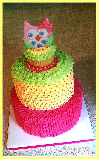 Owl 1st Birthday - Cake by Tiffany Palmer