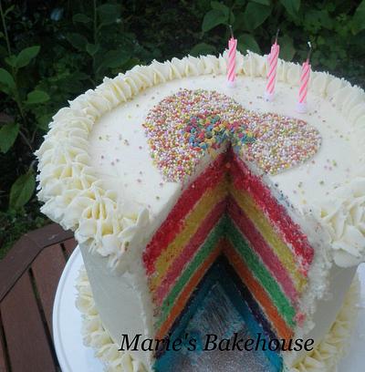 Hidden Rainbow Cake - Cake by Marie's Bakehouse