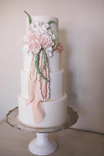 Flowers & Pearls - Cake by Sophie Bifield Cake Company