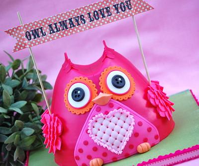 Valentine's Day Owl - Cake by Lesley Wright