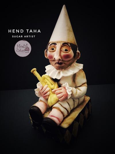 “Pierrot- the sad clown” Botero Challenge by Bakerswood - Cake by Hend Taha-HODZI CAKES