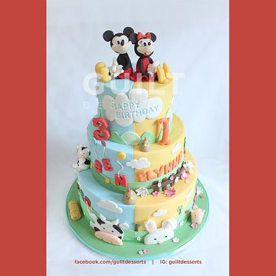 Mickey & Minnie 2in1Barn Cake - Cake by Guilt Desserts