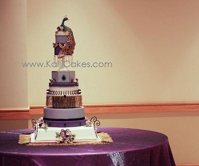 Peacock 8-tier Wedding Bliss - Cake by Andrea
