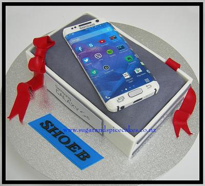 Samsung Galaxy Edge S6 Cell Phone Cake - Cake by Mel_SugarandSpiceCakes