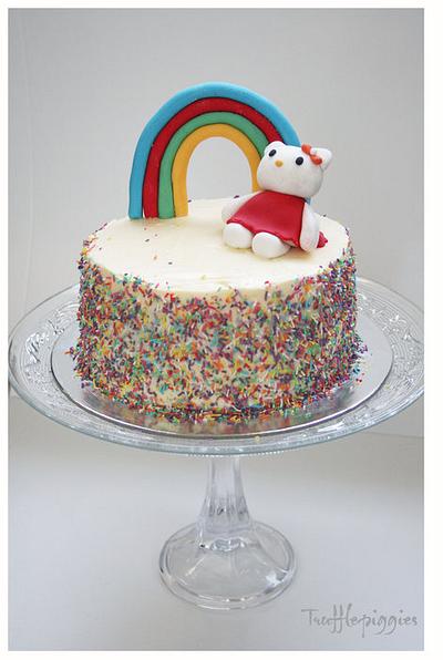 Rainbow and hello kitty - Cake by Patricia Tsang