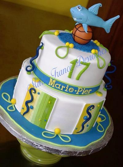 Shark and basketball - Cake by Marie-France