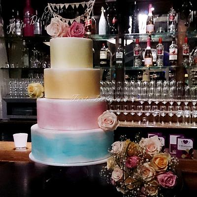 Watercolor Wedding Cake - Cake by Torta Deliziosa