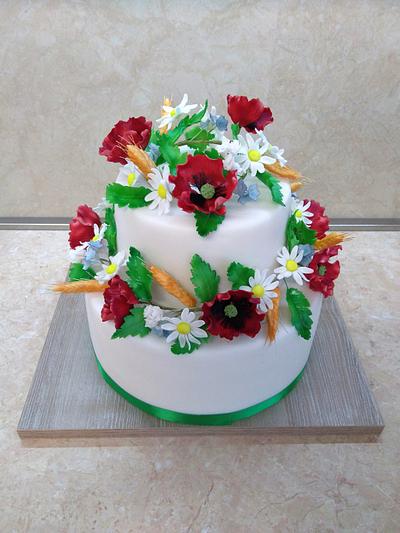 Blossoming flowers - Cake by Marianna Jozefikova