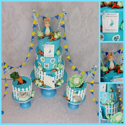 Peter Rabbit Christening Cake - Cake by Amelia Rose Cake Studio