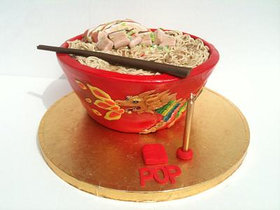 Pork and noodles birthday cake - Cake by Jo Tan
