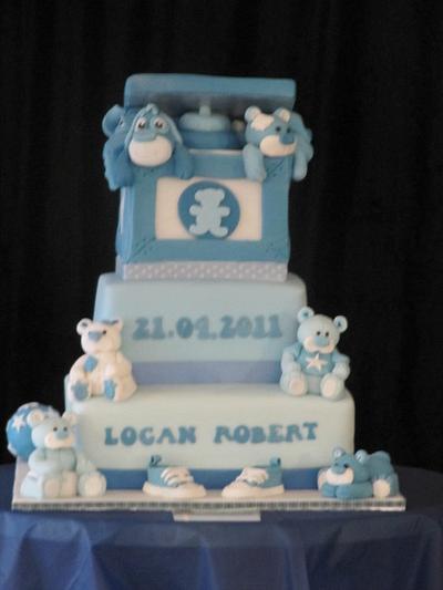christening boy  - Cake by d and k creative cakes