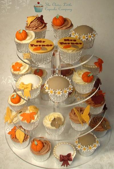 Autumnal Cupcake Tower - Cake by Amanda’s Little Cake Boutique
