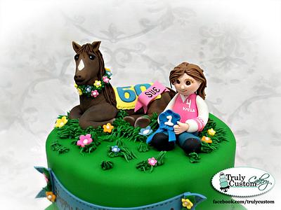 A girl and her horse - Cake by TrulyCustom