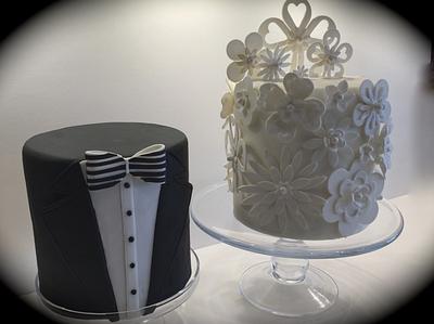 Bride and Groom - Cake by The Elusive Cake Company