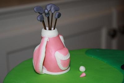 Girly Golf Bag Figurine  - Cake by Centerpiece Cakes By Steph