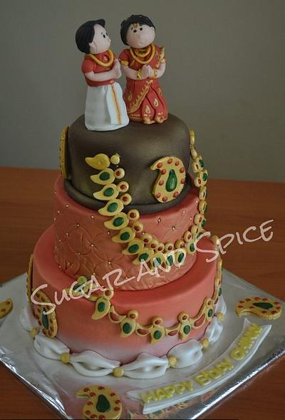 Traditional south Indian wedding cake - Cake by Sugar and Spice