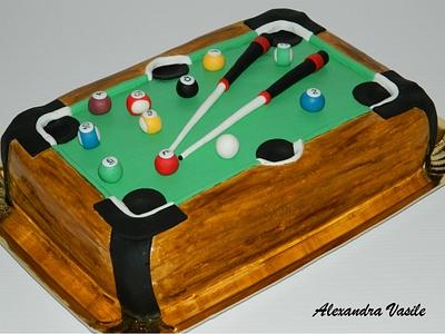 Pool table cake - Cake by alexandravasile