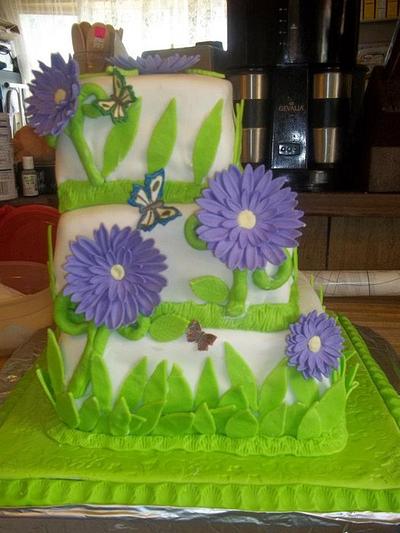 My 1st Wedding cake - Cake by Cindy White