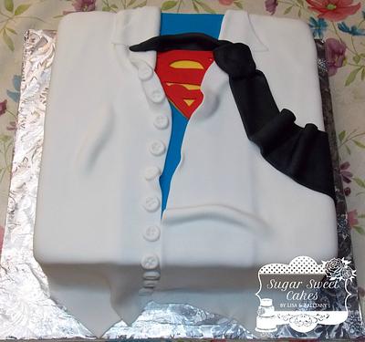 Superman Shirt ~ Grooms Cake - Cake by Sugar Sweet Cakes
