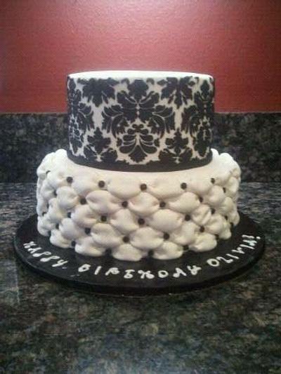 ~Damask and Billowed Cake~ - Cake by Bobbie Riddles