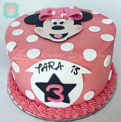 Minnie mouse buttercream cake - Cake by Zainscakesandbakes