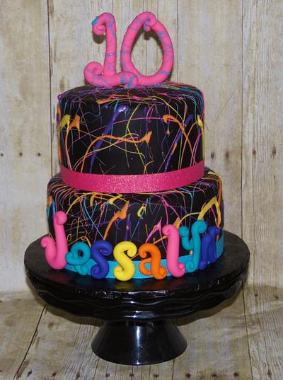 Paint Splatter Birthday Cake - Cake by DaniellesSweetSide