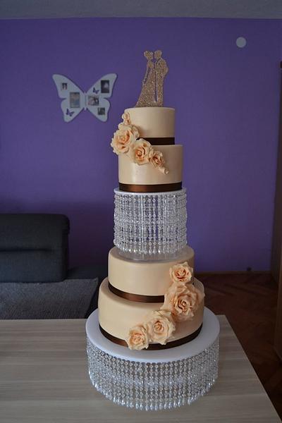 WEDDING CAKE ROSES - Cake by Zaklina