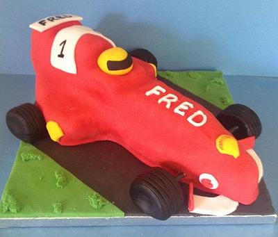 Formula 1 Ferrari Cake - Cake by Tracey