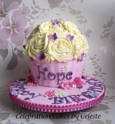 Giant cupcake birthday cake  - Cake by Celebration Cakes by Celeste