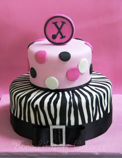 pink and zebra - Cake by Erika Valverde