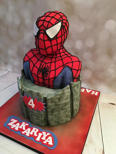 Spiderman - Cake by Elaine - Ginger Cat Cakery 