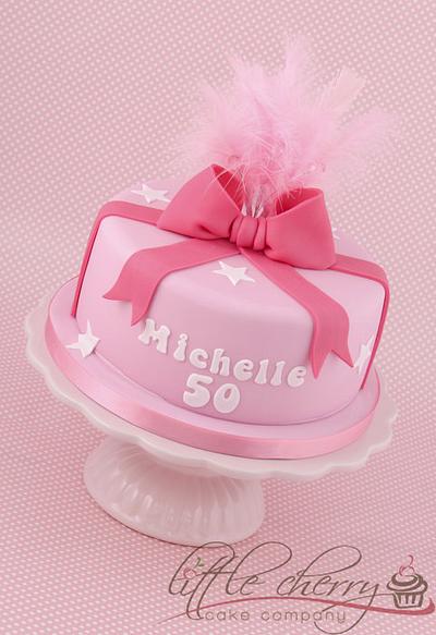 Pink Bow Cake - Cake by Little Cherry