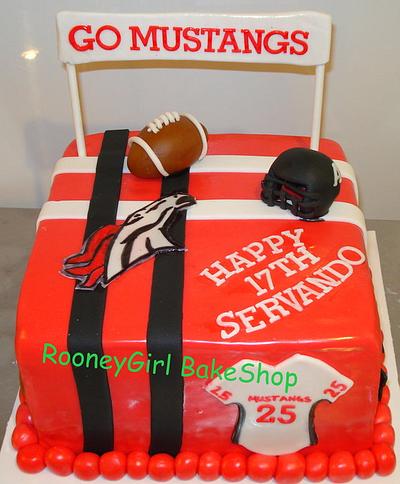 Varsity Football Teen Birthday Cake - Cake by Maria @ RooneyGirl BakeShop