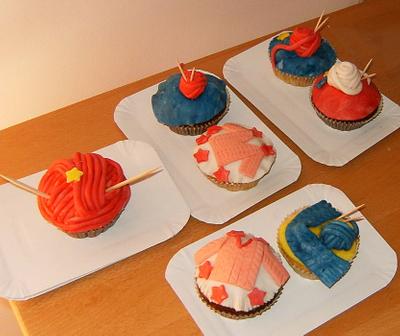 World Knit In Public Day - cupcakes - Cake by Ana