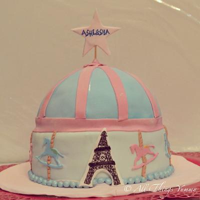 Paris carousel cake - Cake by All Things Yummy
