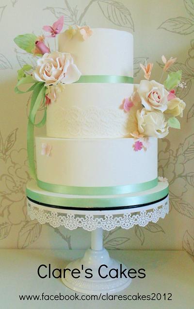 Wedding Cake - Cake by Clare's Cakes - Leicester