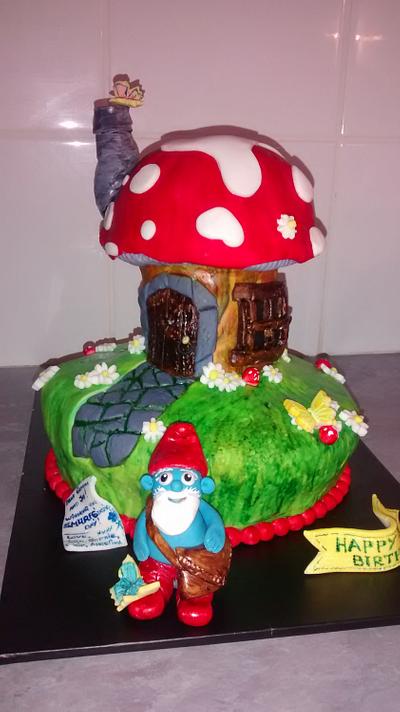 Papa Smurf cake - Cake by Angelika's Pantry