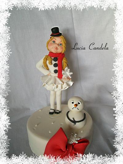 lady ice vs snowman - Cake by LUXURY CAKE BY LUCIA CANDELA
