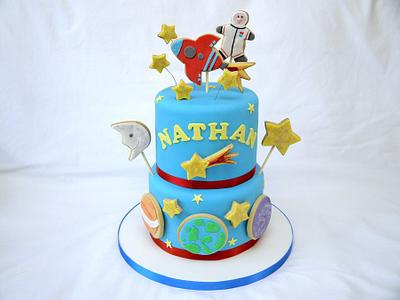 Christening Space Cake! - Cake by Natalie King