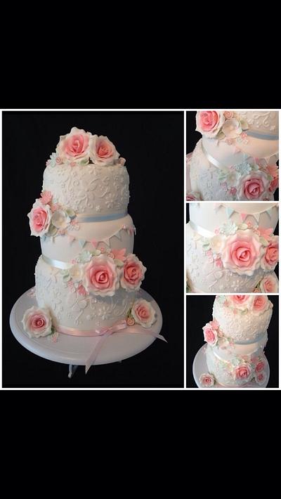 Wedding cake  - Cake by Craftycakes