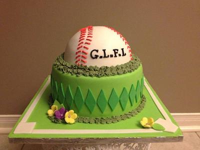 Ladies Baseball - Cake by Jennifer Jeffrey