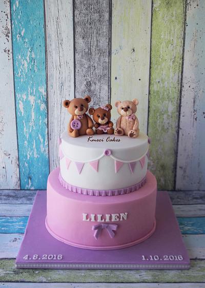 Christening cake -  Bears - Cake by Kmeci Cakes 