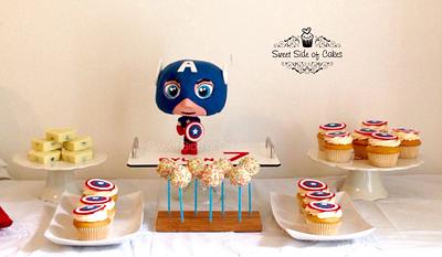 Chibi Captain America - Cake by Sweet Side of Cakes by Khamphet 