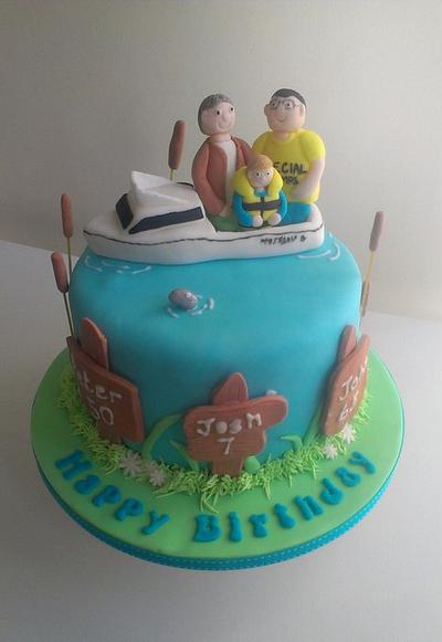 Three men in a boat. - Cake by Amy