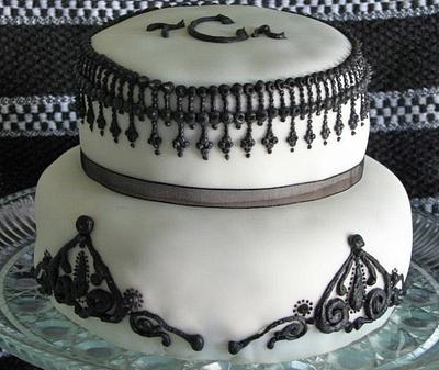 50th Birthday with Monogram - Cake by SarahBeth3